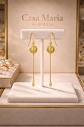 Sfera Filigrana d’Oro Earrings | Elegant 24k Hollow Yellow Gold | Casa Maria Gioielli
