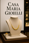 Collana Oro Tessuto Elegance | 24K Yellow Hollow Gold | Masterful Expression | Casa Maria Gioielli