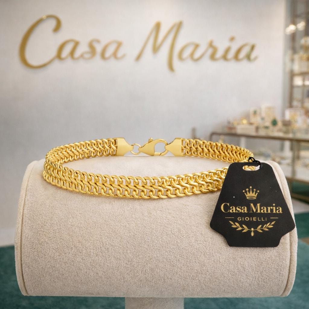 Venezia Oro Bracelet | 14K Yellow Italian Gold | Understated Luxury | Casa Maria Gioielli