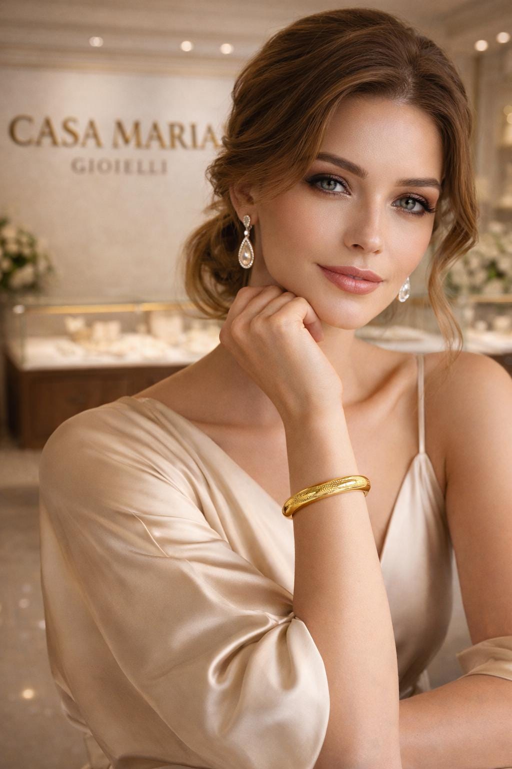 Bracciale Strato Reale Bangle | 24K Hollow Yellow  | Casa Maria Gioielli