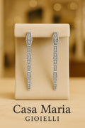Zirca Twist Serpente Elegant Dangling Earrings 925 Sterling Silver Lab-Grown Diamond –  Casa Maria Gioielli