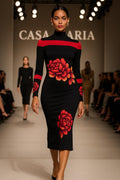 Vestito Sirena Red Evening Dress Classic Mediterranean Elegance Casa Maria Gioielli