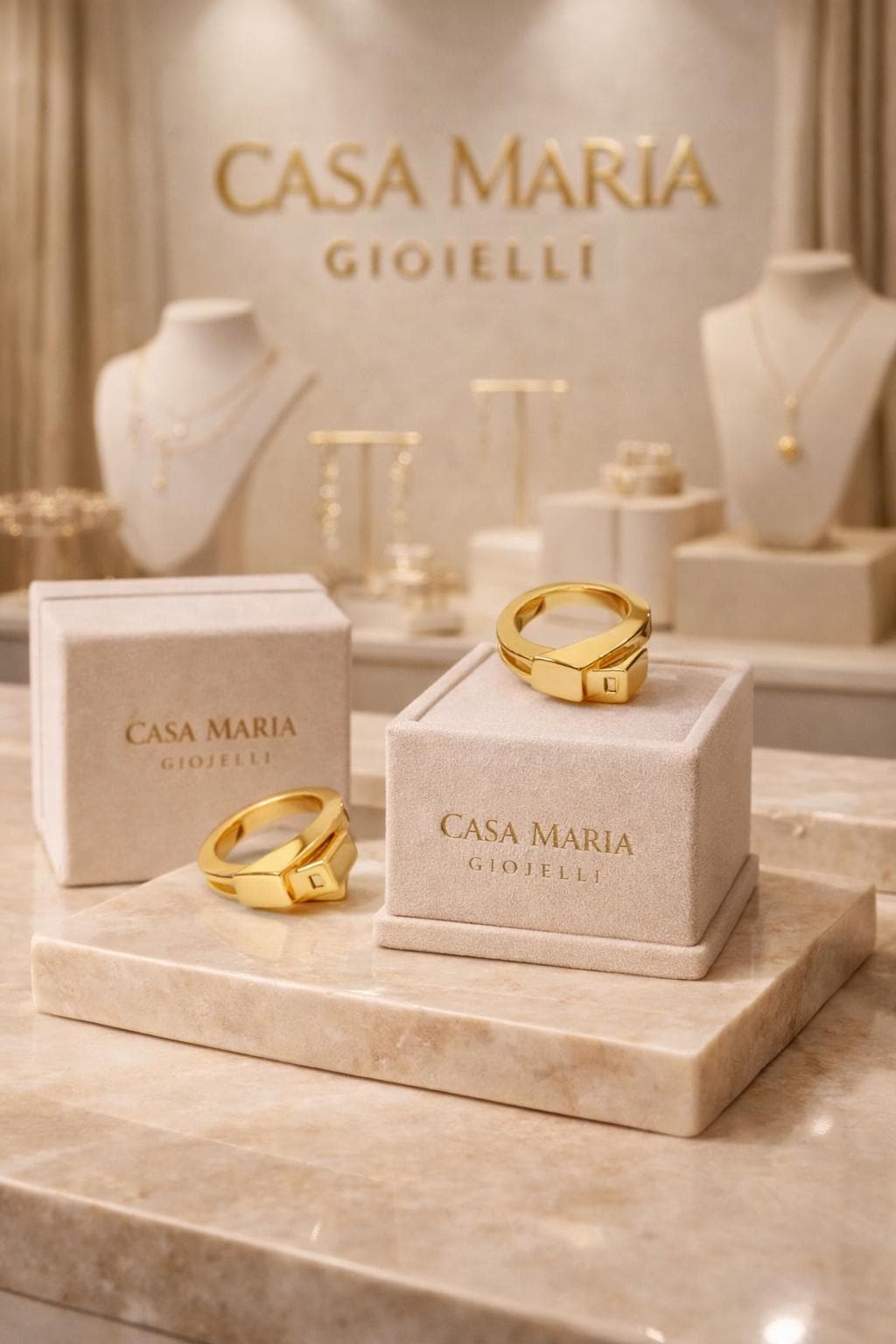 Anello Armonia Ring | 18K Vermeil Gold | 925 Sterling SIlver | Luminous Glow | CMG Collezione