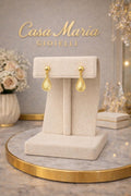 Lustro 24K Drops Earrings | Hollow Yellow Gold | AU9999 | Casa Maria Goieilli