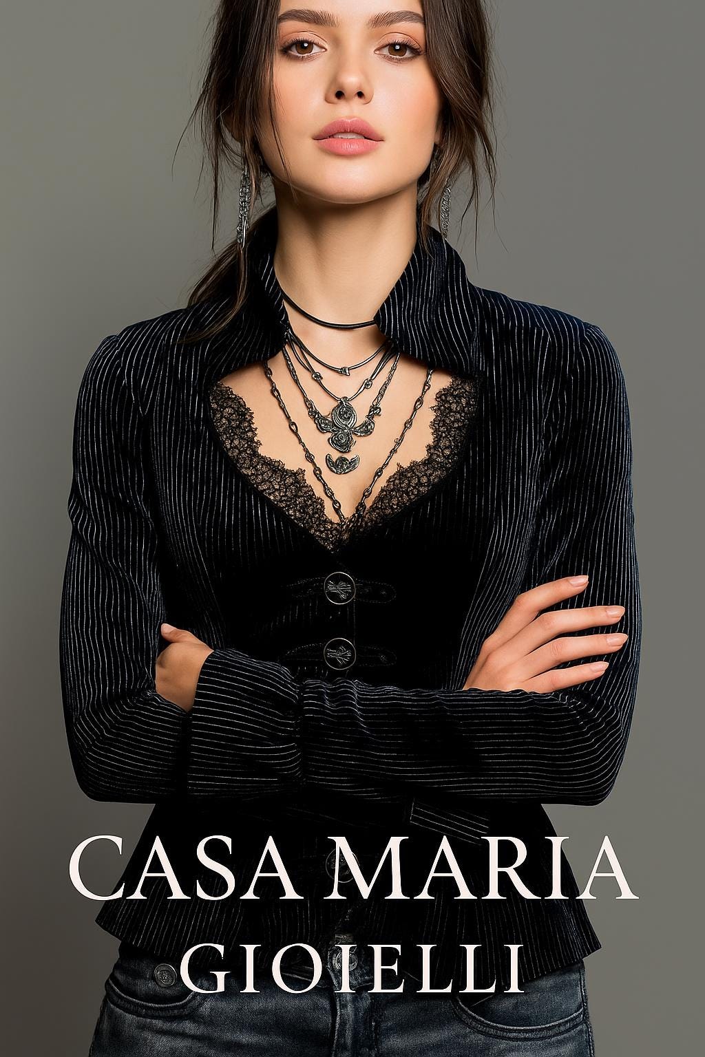 Camicia di Velluto Nero Blouse Balance Between Allure and Sophistication Casa Maria Gioielli
