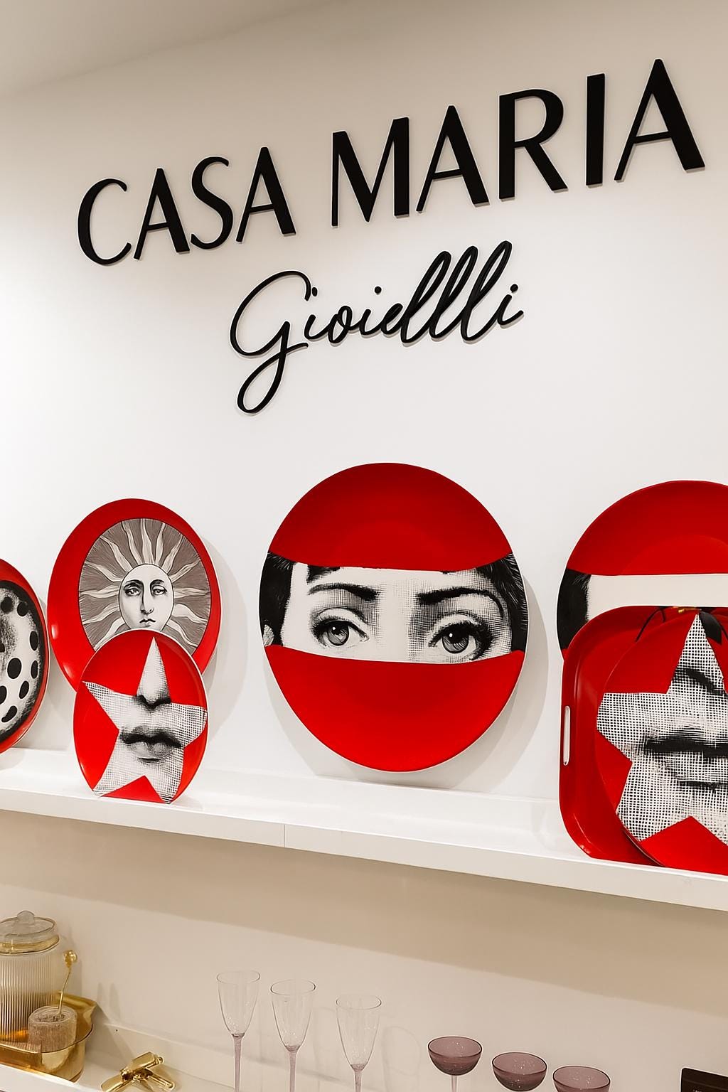 Piatto Cantante d’Opera Designer Nordic Ceramic Plates Rossa Vintage Casa Maria Gioielli
