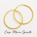 Stelle Dorate Hoops | 24K Hollow Gold AU999 5K Real Gold  | Casa Maria Gioielli
