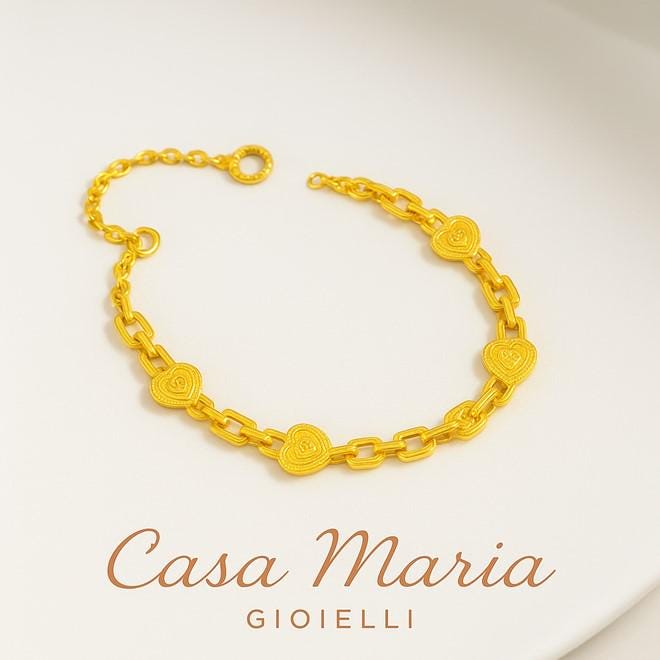 Solna Luna Bracelet - 24K Hollow Yellow Gold AU9999 - Casa Maria Gioielli