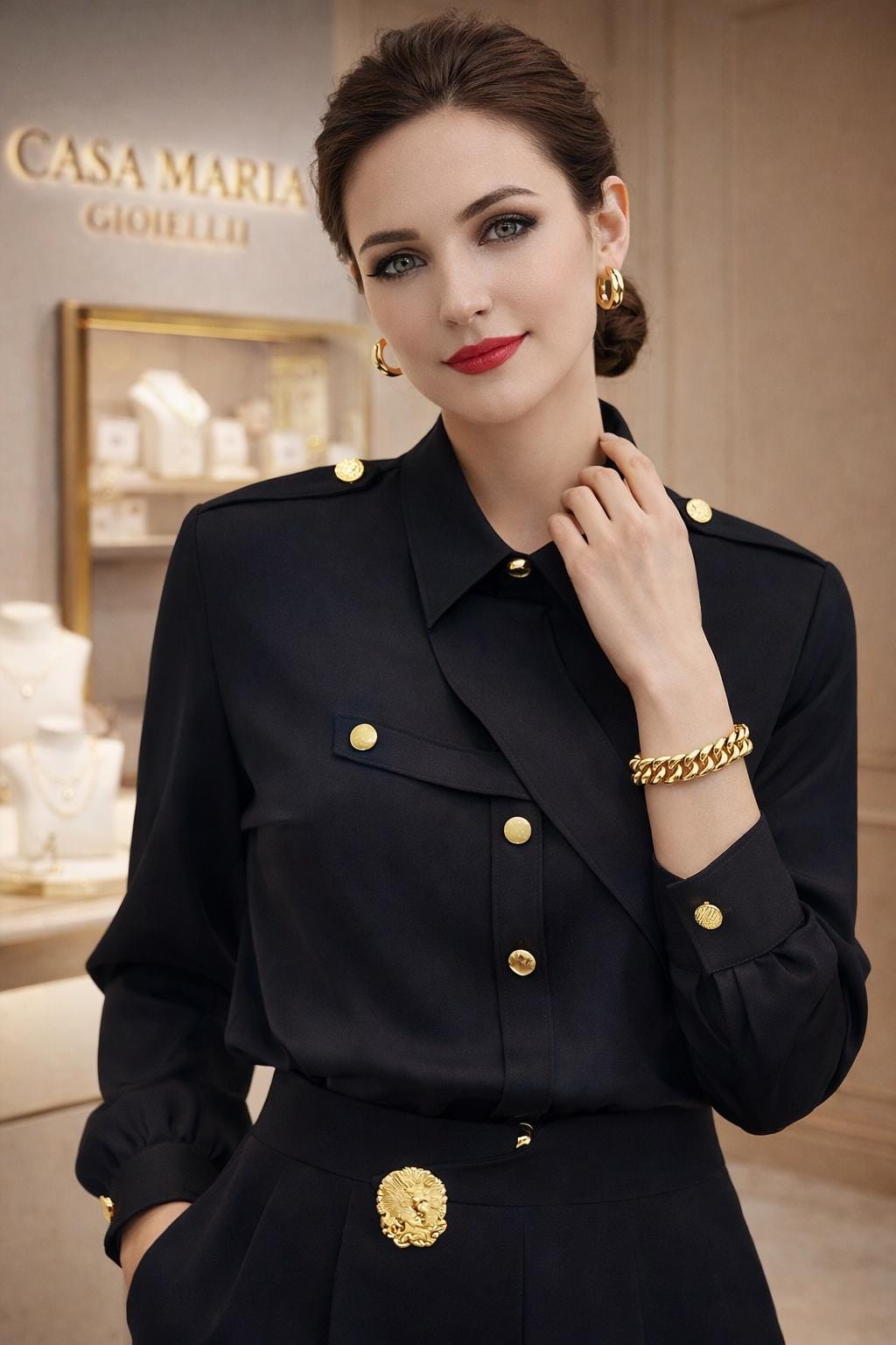 Camicia Scultorea Blouse | Italia Eleganza Asymmetrical | Casa Maria Gioielli