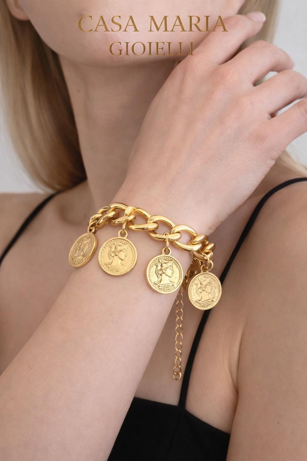 Bracciale “Medaglia d’Oro” | 14K Vermeil Gold | Timeless Heritage | Casa Maria Gioielli