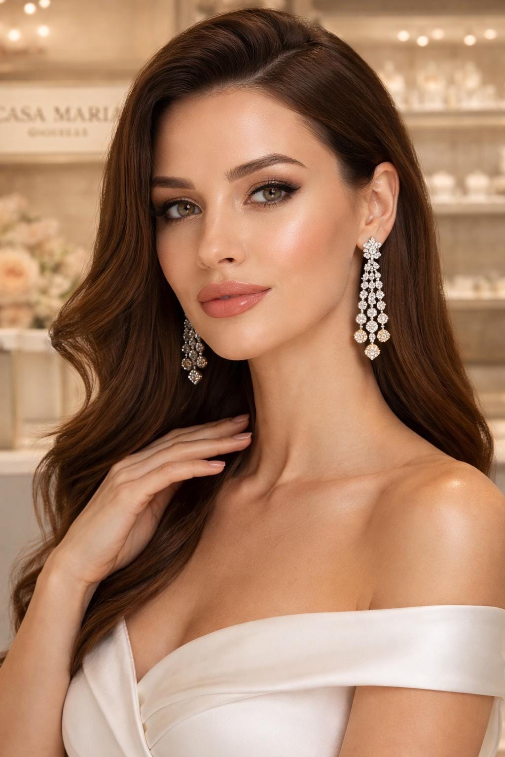 Lab Grown Diamond Drop Earrings | 925 Sterling Silver, 24K Gold Accents