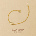 Anelli d’Armonia Bracelet | 24K Hollow Yellow Gold Poetic Expression | By Casa Maria Gioielli