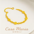 Solna Luna Bracelet - 24K Hollow Yellow Gold AU9999 - Casa Maria Gioielli