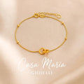 Gioia Sottile Bracelet -  18K Real Solid Gold -Bracelet for Women - Casa Maria Gioielli