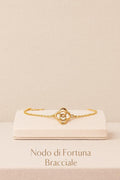 Nodo di Fortuna Bracelet | 24K Hollow Yellow Italian Craftmanship | Gold By Casa Maria Gioielli