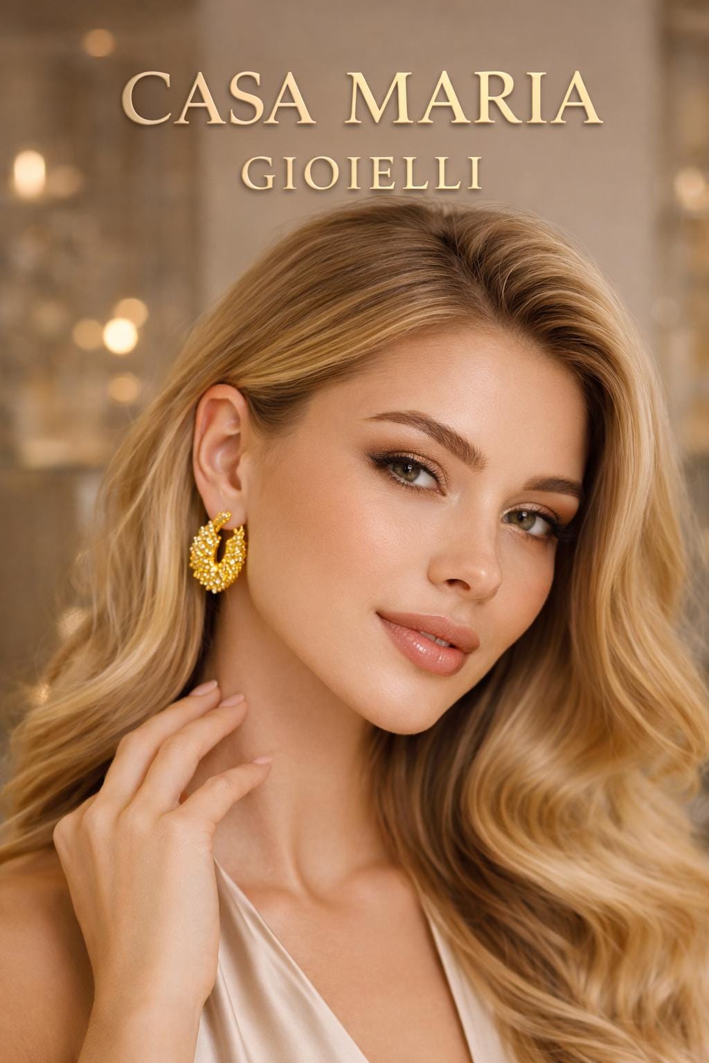Sogno d’Oro Hoops | 24K Hollow Yellow Gold Earrings | Casa Maria Gioielli