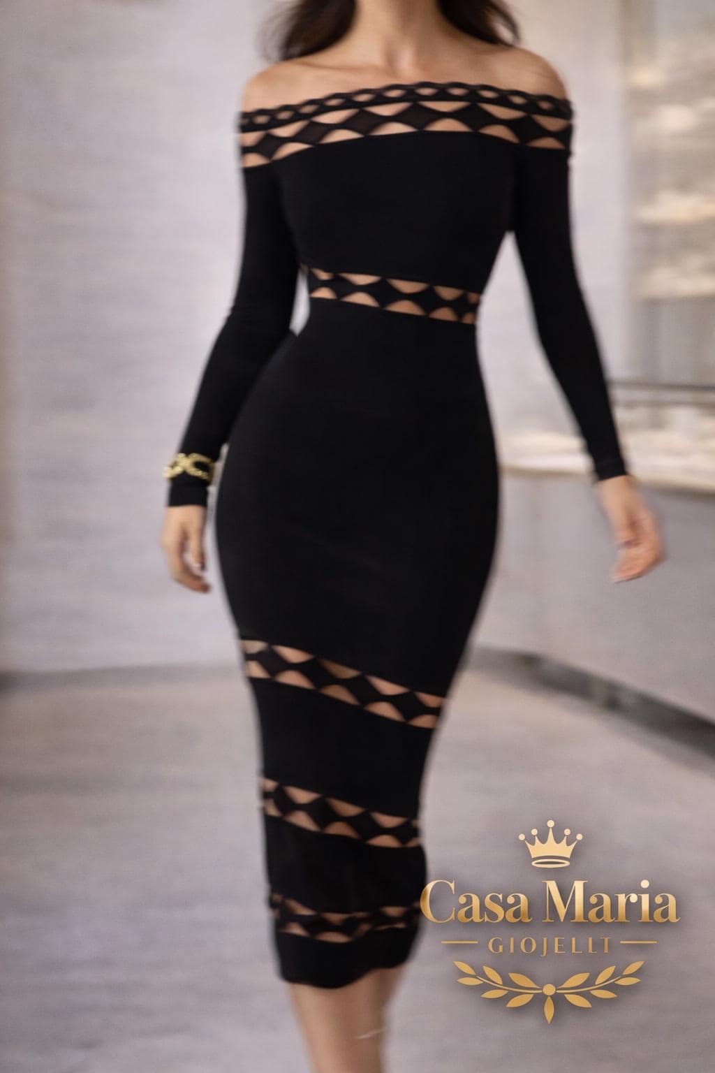 Abito Notte Elegante Dress | Evening Gown Italian Sophistication by Casa Maria Gioieli