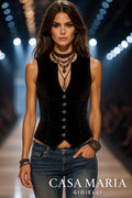 Gilet di Velluto | Vest Tailoring Meets Modern Sophistication | Elegante Gilet Donna | Casa Maria Gioielli
