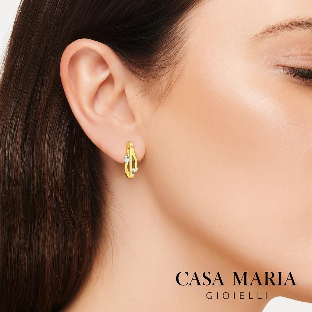 Splendore Quotidiano Hoops – 14k Yellow Gold - Lab Grown Diamonds - Casa Maria Gioielli  Orecchini Collection