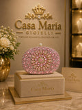 Rosa Imperiale Crystal Clutch Exquisite Inspiration | Casa Maria Gioielli