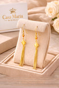 Sogno d’Oro Dangles | 24K Hollow Yellow Gold | Casa Maria Gioielli
