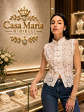 Camicia Fior Di Velluto Blouse Romantic Silhouette by Casa Maria Gioielli