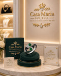 Fiori Selvaggi Ring | 14K White Gold | 925 Sterling Silver Lab Grown Diamond Emerald Gem | Casa Maria Gioielli