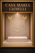 Farfalla Eterna Butterfly Flight | Double-Layered 24K Yellow Gold Finish | Casa Maria Gioielli