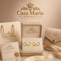 Orecchini Infinito Studs | 14K Solid Gold Earrrings | Lab Grown Diamonds | Casa Maria Gioiell