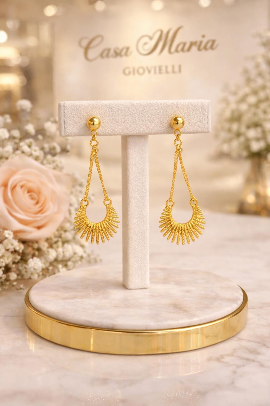 Collana di Lusso Necklace | 24K Hollow Yellow Gold | Casa Maria Gioielli