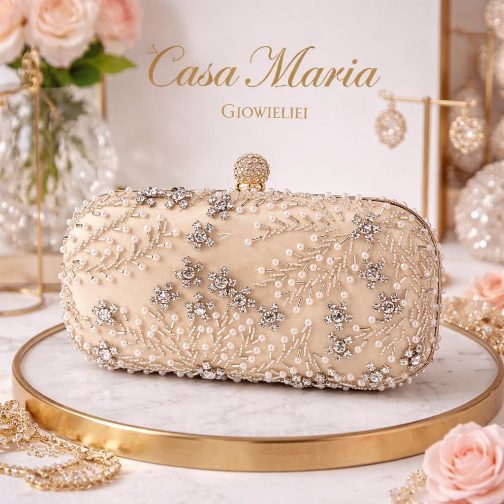 Borsa Stella di Cristallo Clutch Refined Glamour by Casa Maria Gioielli