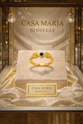 Verde Imperiale Ring | 24K Hollow Yellow Gold |Tourmaline Gemstone | Casa Maria Gioiellli