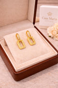 Luce Strutturata Dangles | 24K Hollow Yellow Gold | Casa Maria Gioielli