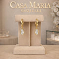 Goccia di Luce Dangle | 18K Vermeil Gold | Lab Grown Diamonds | Casa Maria Gioielli