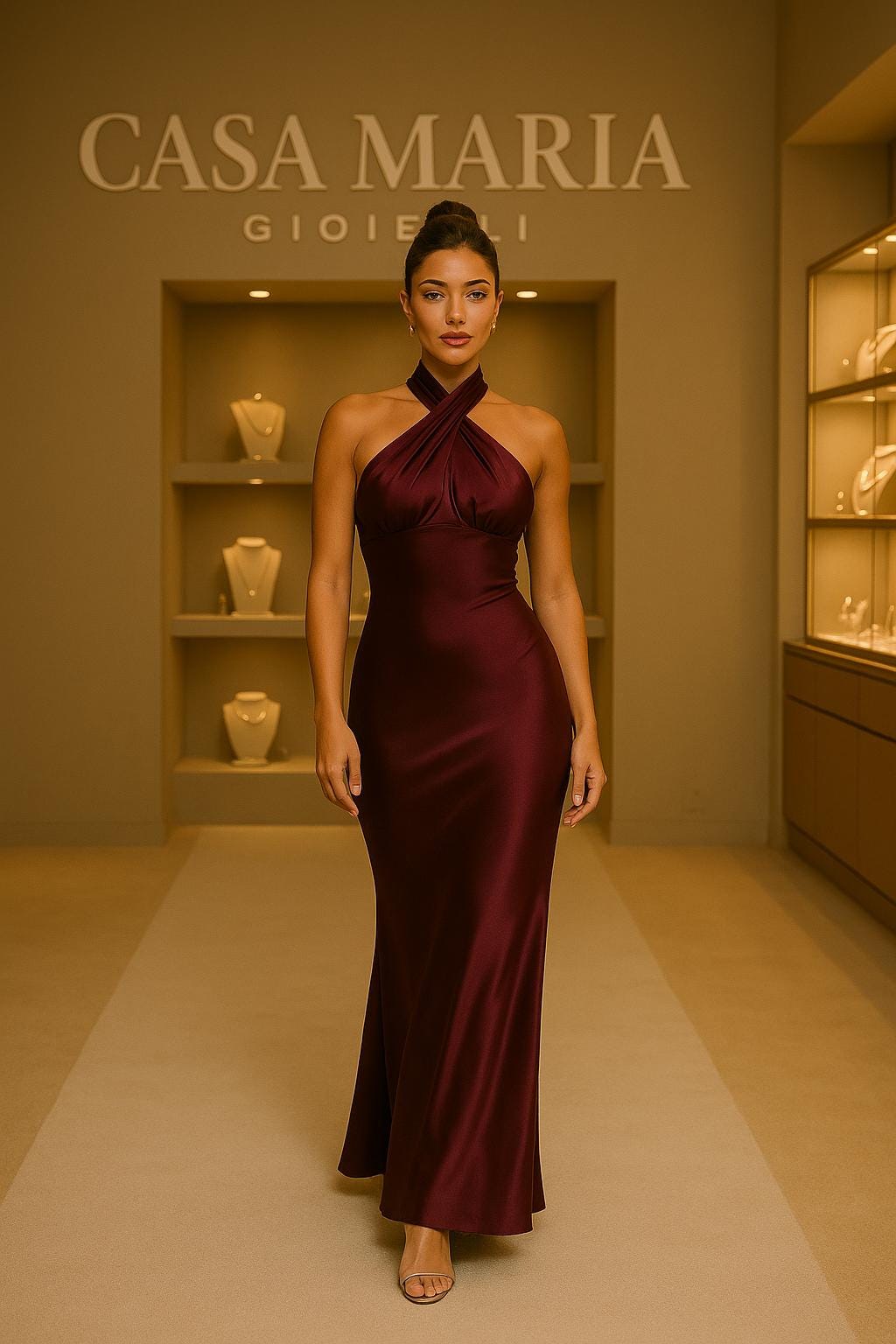 Notte Seducente” – Maxi Dress Embrace Sophistication - By Casa Maria Gioielli