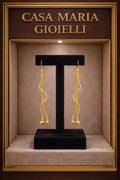Onde Celestial Dangling Earrings | 24K Hollow Yellow Gold | Elegance by Casa Maria Gioielli