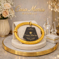 24K Hollow Gold Bangle Fior di Scaglia Bangle (AU9999) Casa Maria Gioielli