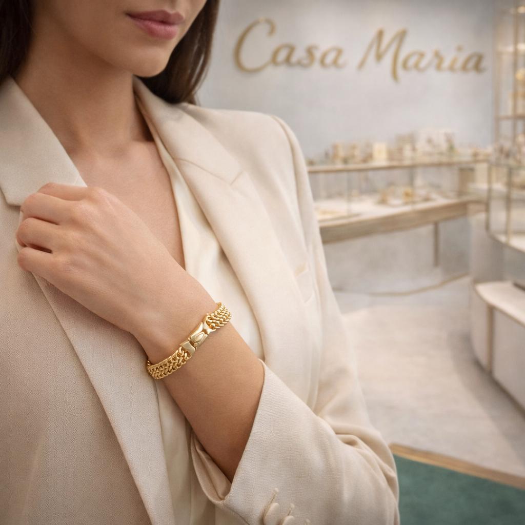 Venezia Oro Bracelet | 14K Yellow Italian Gold | Understated Luxury | Casa Maria Gioielli