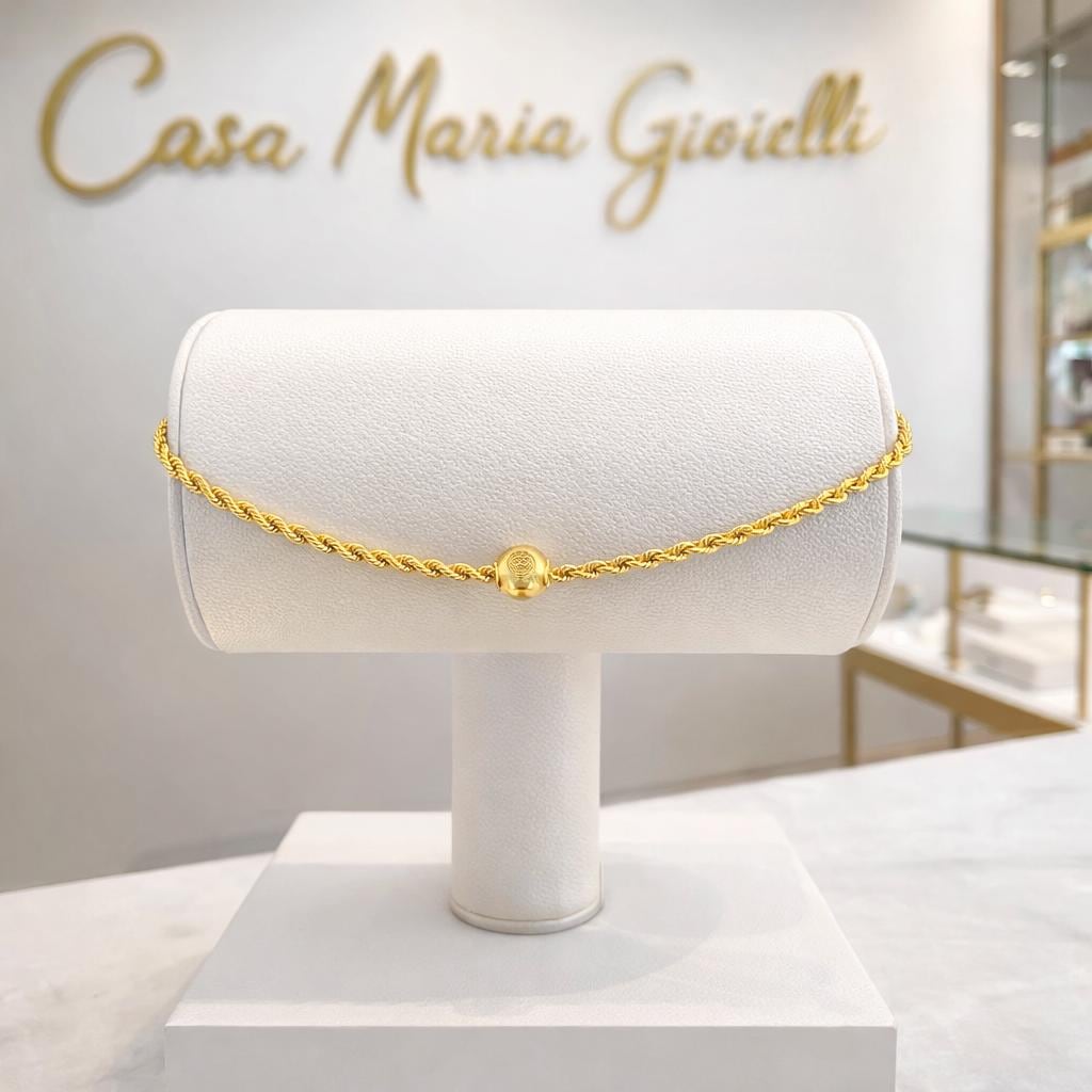 Bracciale Bella Vita Bracelet | 18K Pure Gold | Italian Sophistication | Casa Maria Gioielli