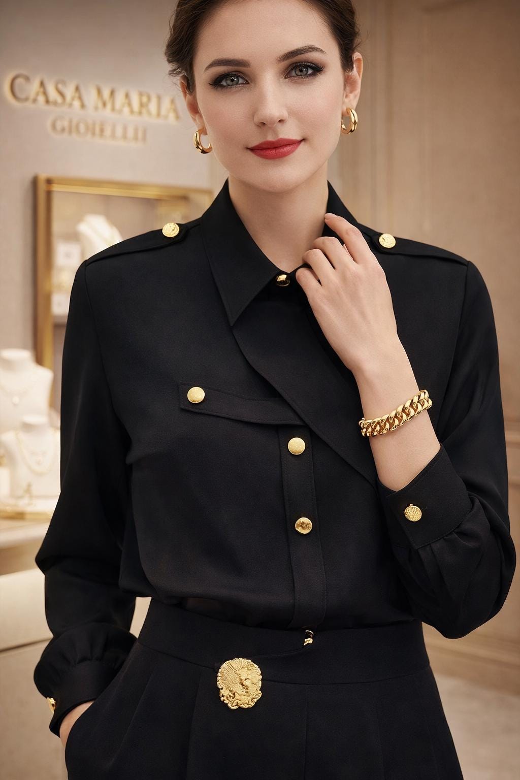Camicia Scultorea Blouse | Italia Eleganza Asymmetrical | Casa Maria Gioielli