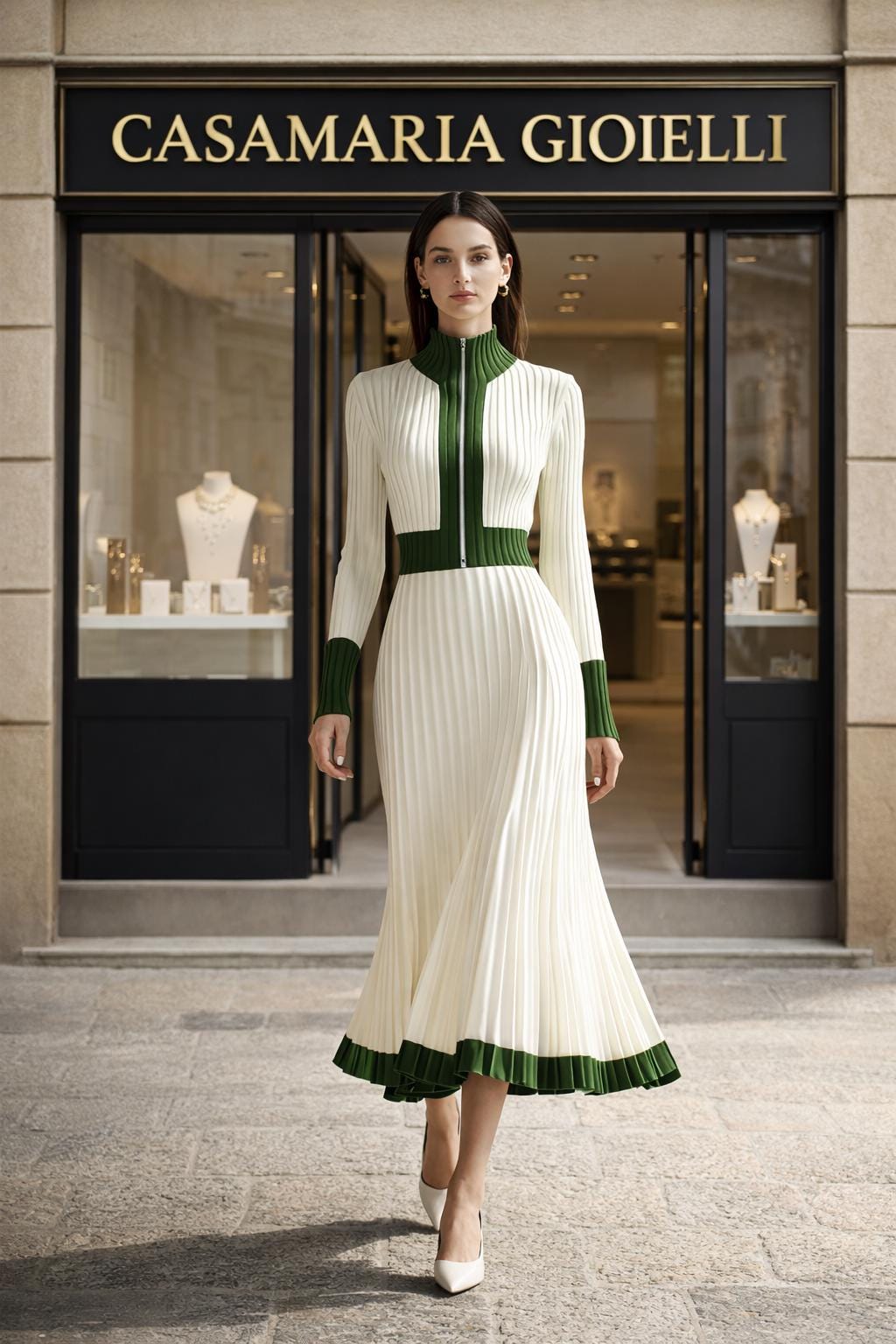 Abito Bellaria” Dress | Graceful Movement Lightness | Italian Sophistication | Casa Maria Gioielli