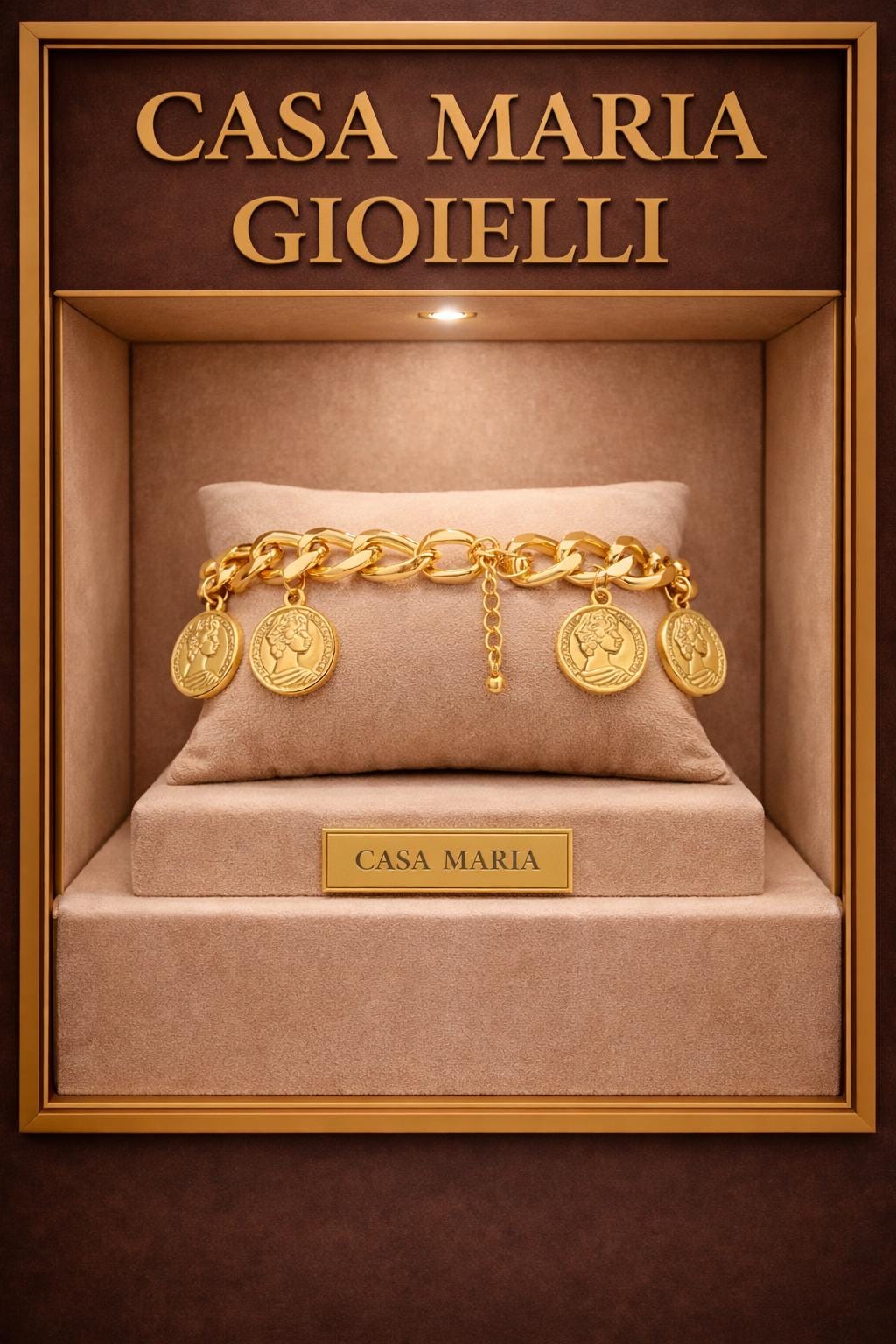 Bracciale “Medaglia d’Oro” | 14K Vermeil Gold | Timeless Heritage | Casa Maria Gioielli