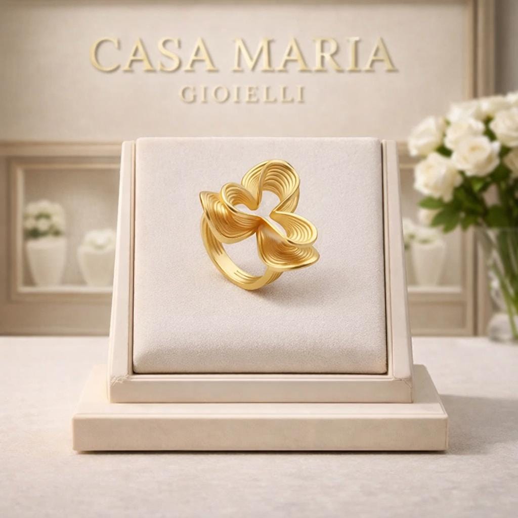 Anello Intreccio Ring | 18k Gold Plated | 925 Sterling Silver | Casa Maria Gioielli