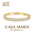 14K Yellow Gold Lab Grown Diamond Eternity Band Ring - Minimalist Stacking Ring