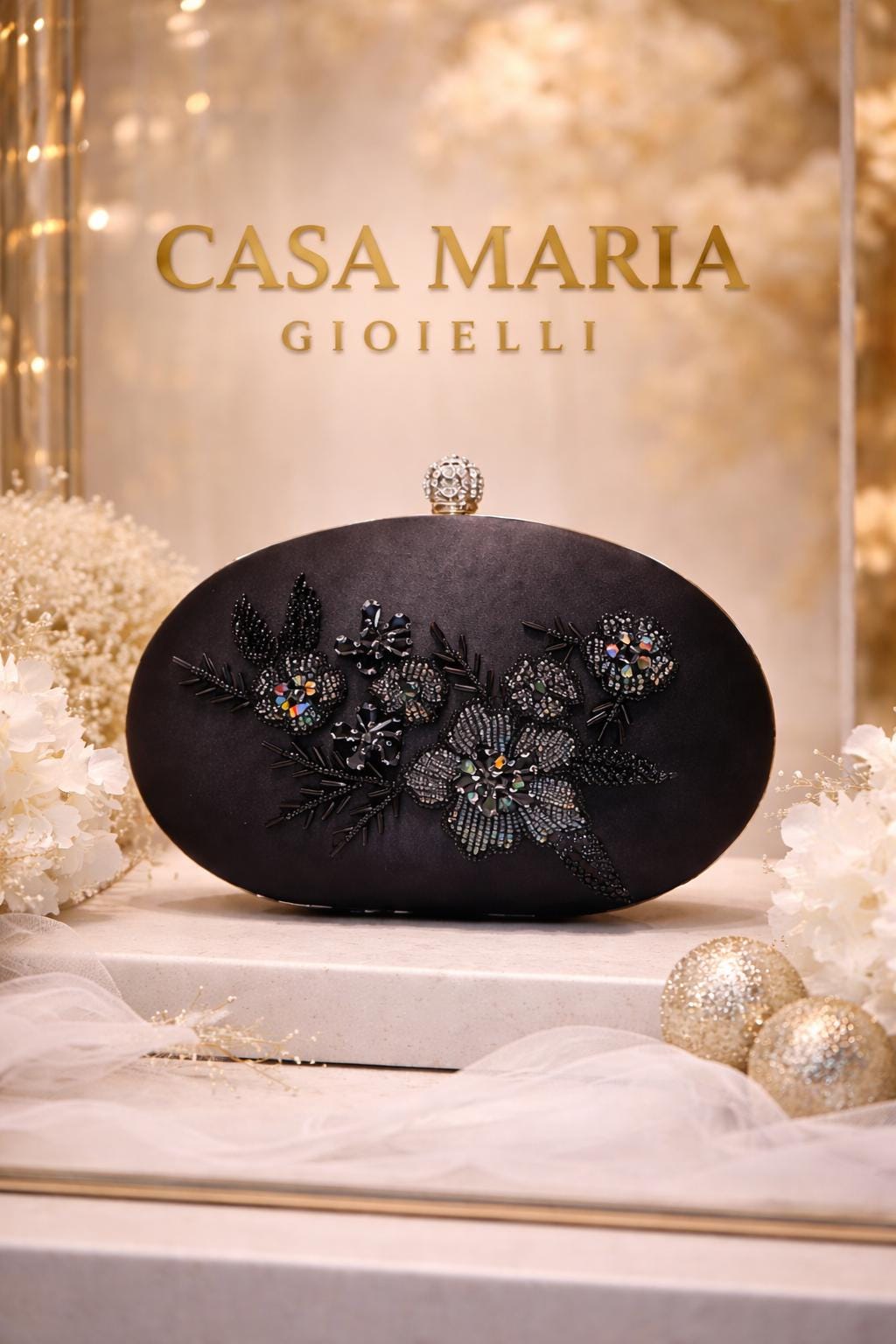 Ombra Fiorita Clutch | Beauty of Shadow Sculputral Form | Casa Maria Gioielli