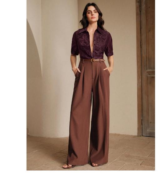 Camicia Borgogna Blouse Effortless Sophistication Casa Maria Gioielli
