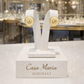 14K Solid Gold Stud Earrings | Elegant Design, Casa Maria Gioielli
