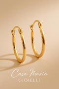 Cerceaux Dorati Hoops Earrings  - 10K Yellow Gold Hoop Earrings – Casa Maria Gioielli