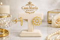 Grazia Fiorita (Floral Grace) Studs | 14K Solid Gold | Lab Grown Diamonds | Casa Maria Gioielli