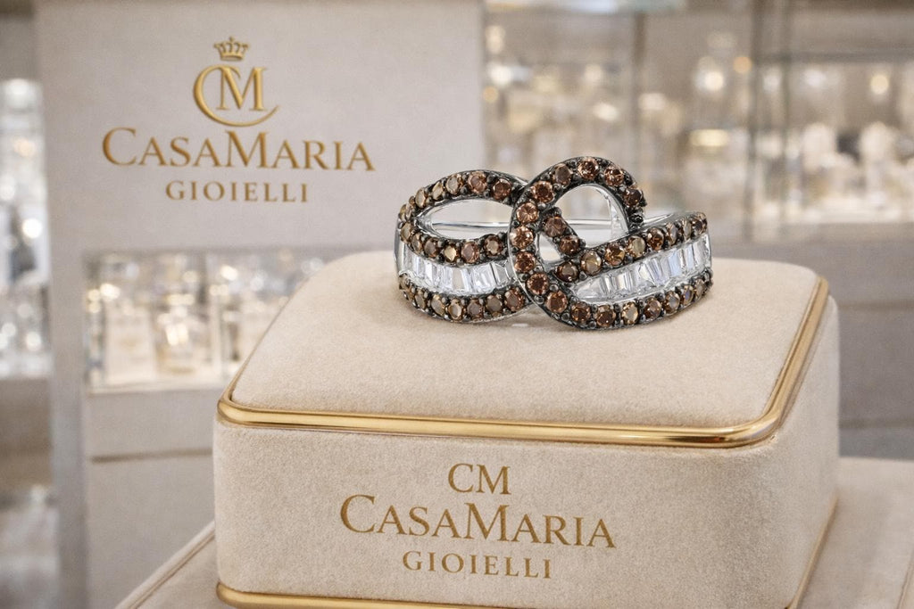 Anello Bagliore Ring | 925 Sterling Silver | Lab Grown Diamonds | Casa Maria Gioielli
